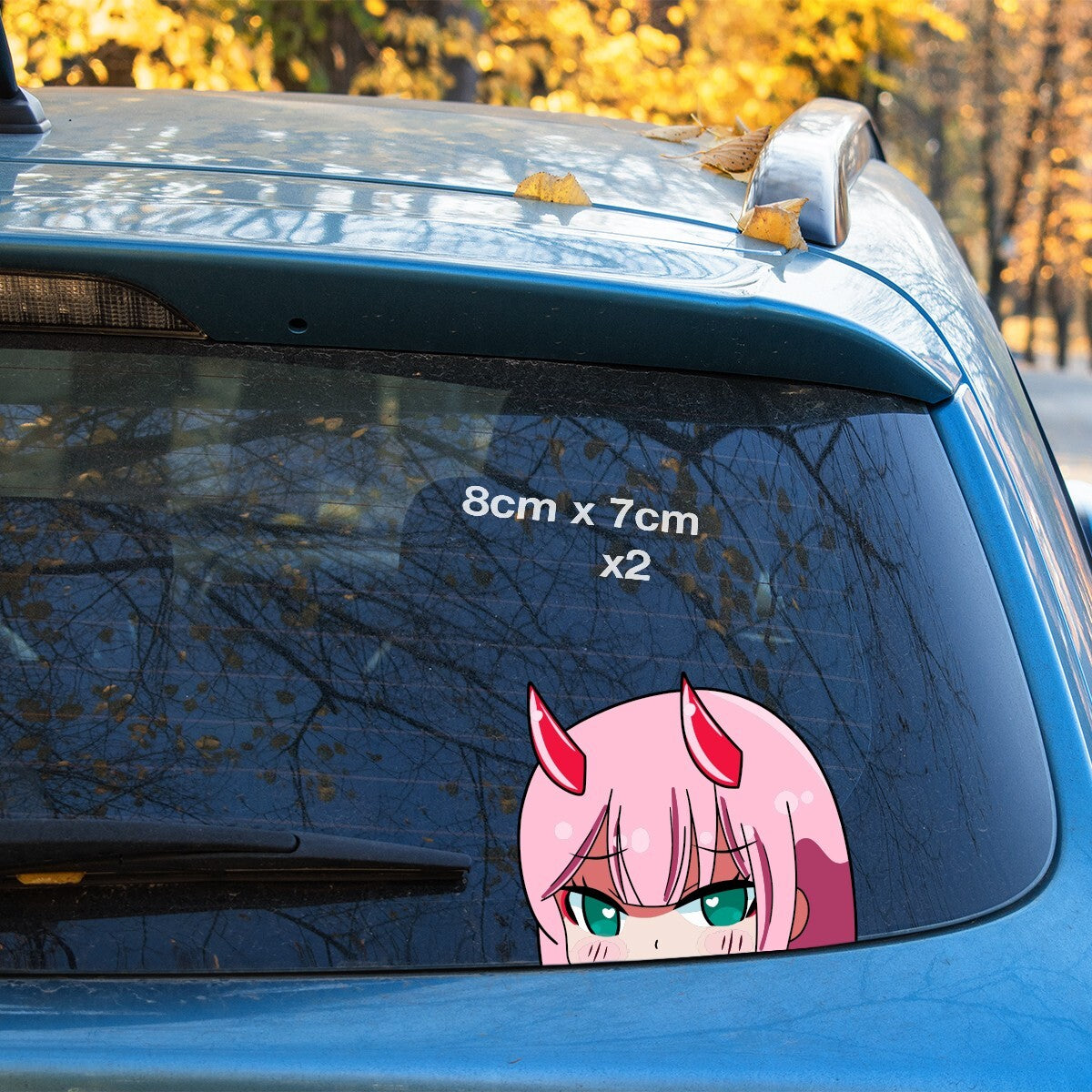 Darling Zero Two Peeking JDM Logo Decal Sticker
