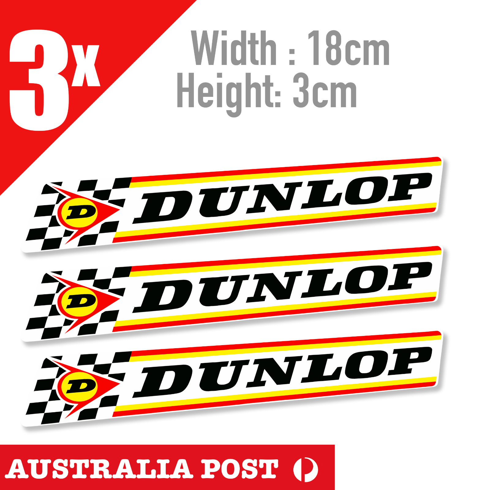 Dunlop Tires MOTORSPORT Banner, Laptop , Car  Banner  Stickers