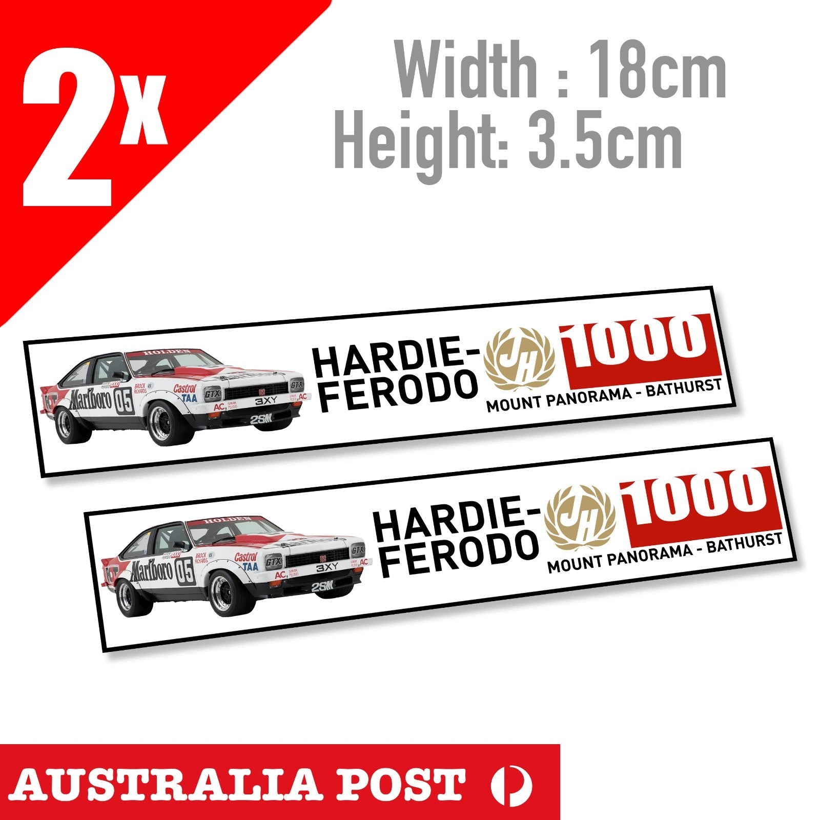 BATHURST HARDIE FERODO 1000 STICKER HSV TORANA VH HOLDEN FORD FPV Sticker