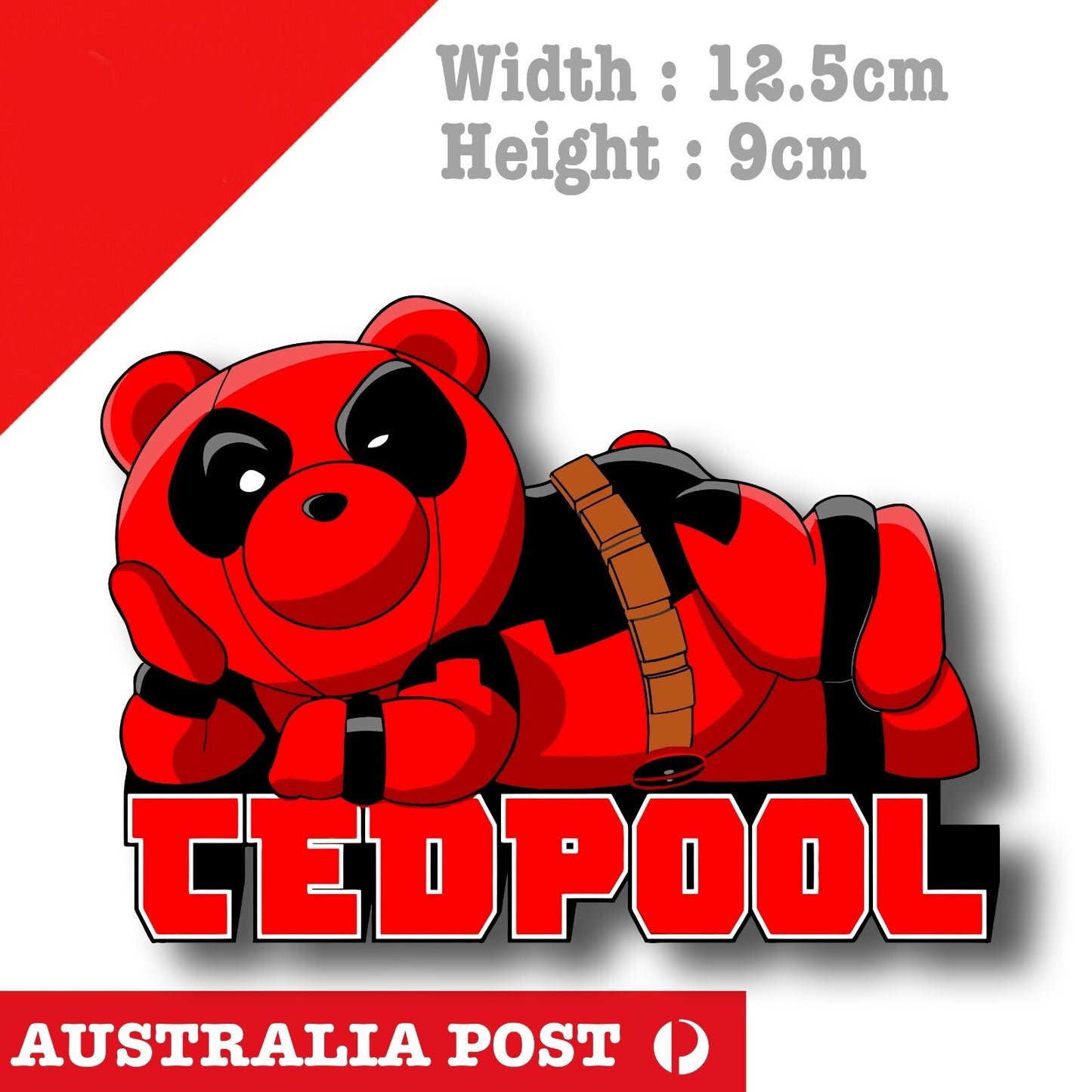 Deadpool Tedpool - Ted the Bear Funny, Teddy Bear Funny Marvel Sticker