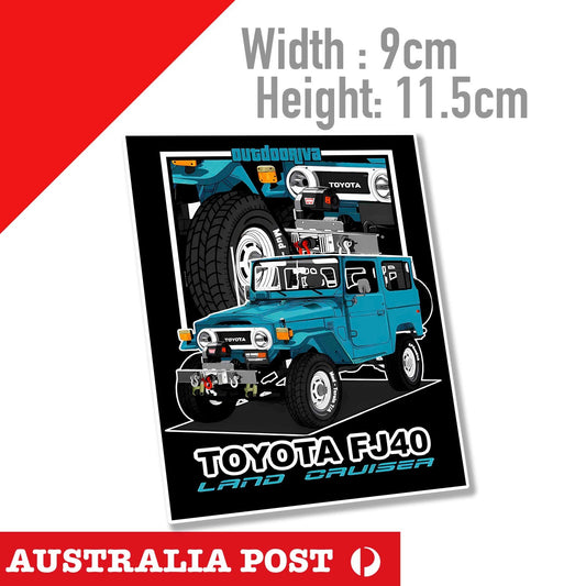 TOYOTA FJ40 Land Cruiser Adventure Car Mountain 4WD, 4X4,Off Road Sticker