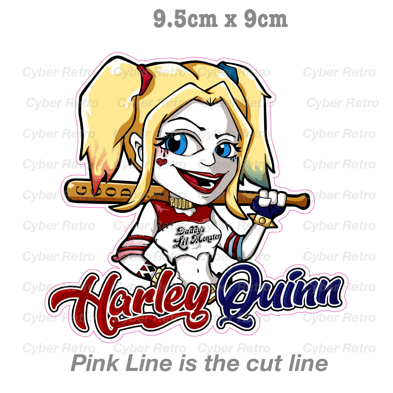 Harley Quinn Logo  Vinyl  Sticker 