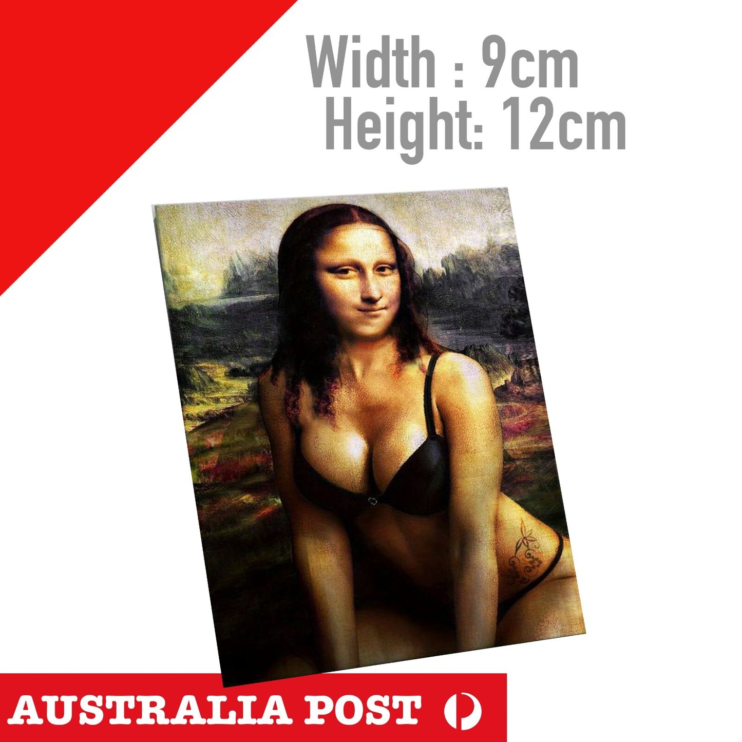 Mona Lisa Sexy Bikini Sticker Design Funny Joke Art Sticker