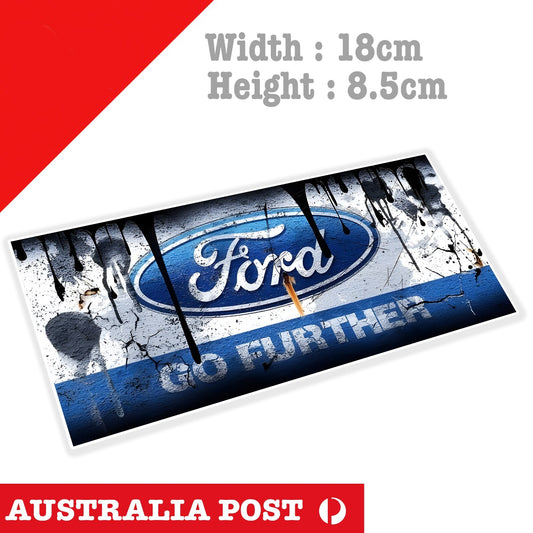 Ford Logo Banner, Ford Logo , Vintage, Rusted, Damaged Logo Sticker