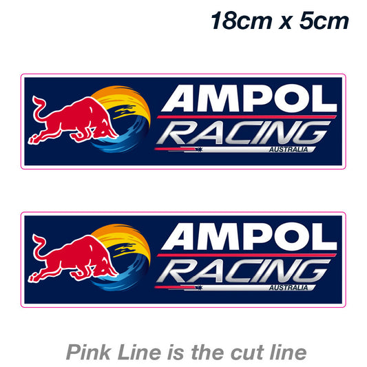 RED BULL AMPOL Racing AUSTRALIA Team Slap Logo Laptop , Car  Vinyl  Sticker 