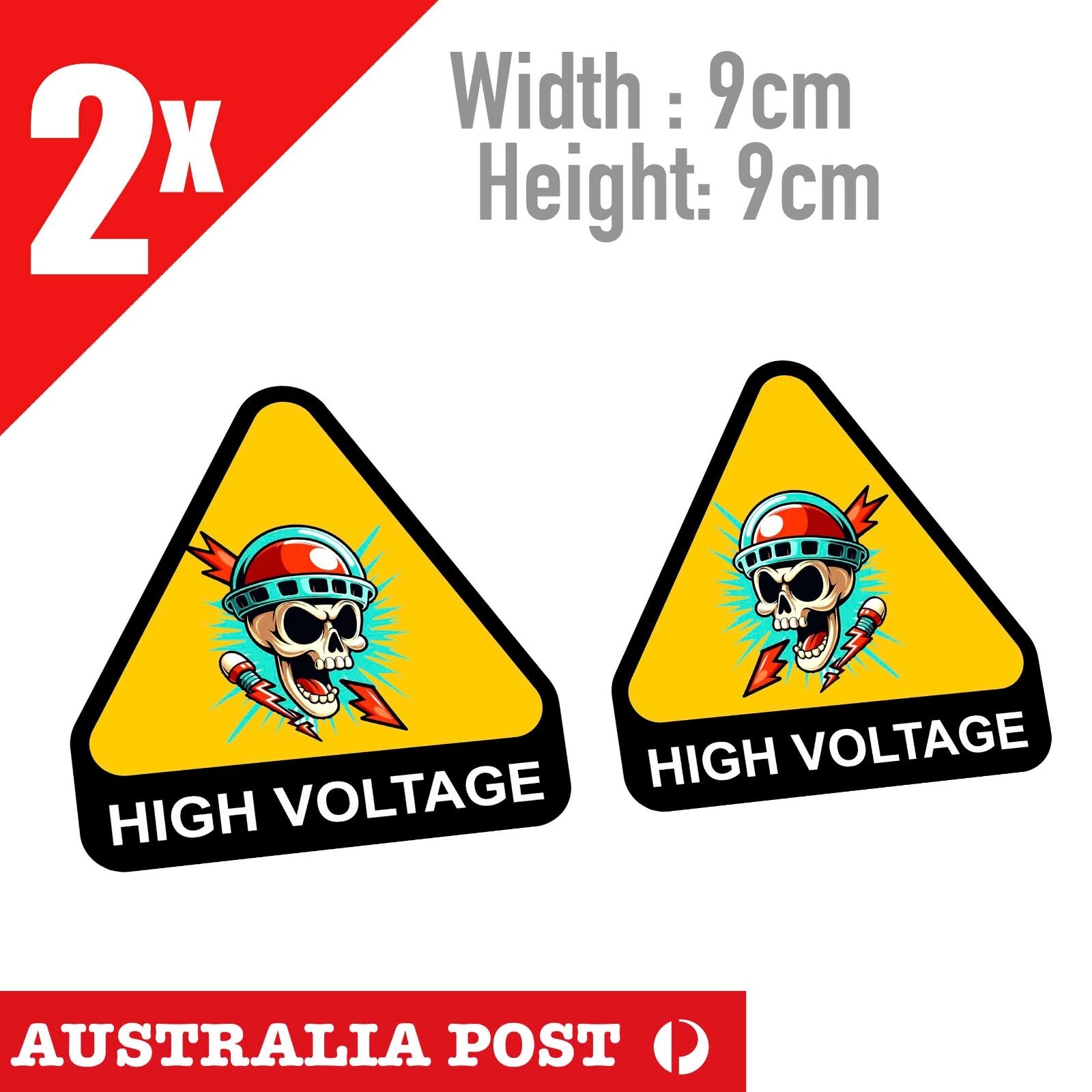 Electricity  High Voltage Warning Funny Sign, Electricity  funny Sign x2 Sticker