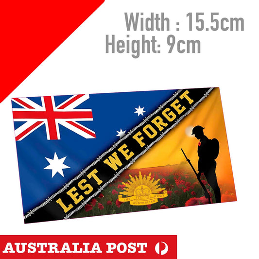 LEST WE FORGET Australian Flag ARMY NAVY AIR FORCE MILITARY Sticker