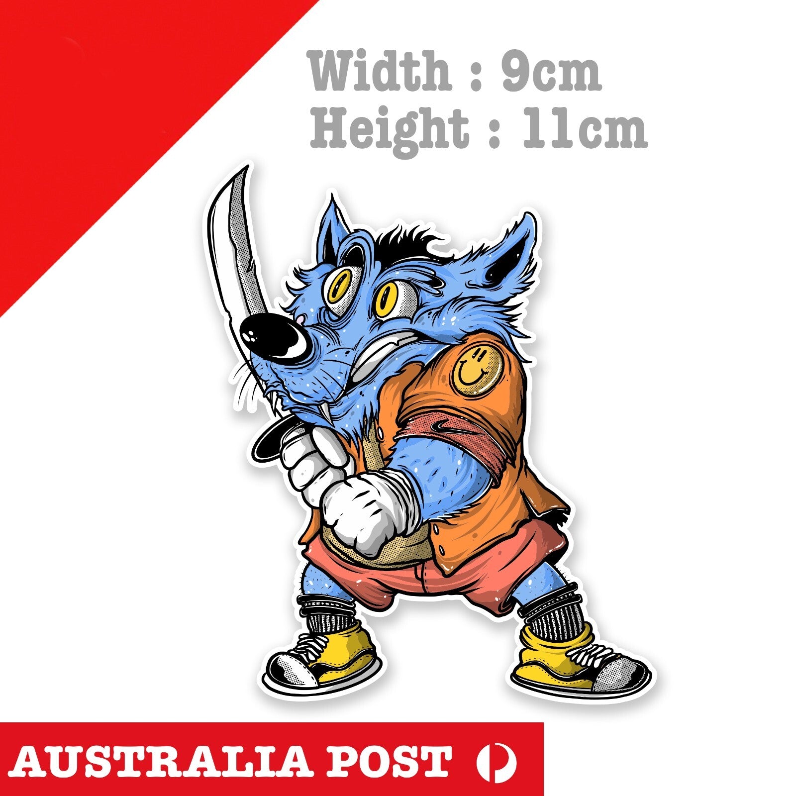 Samurai Wolf Sticker