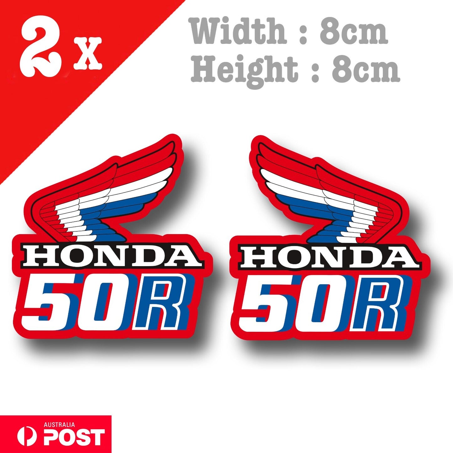 HONDA Motorcycle  50R, Fuel tank , Helmet  Sticker
