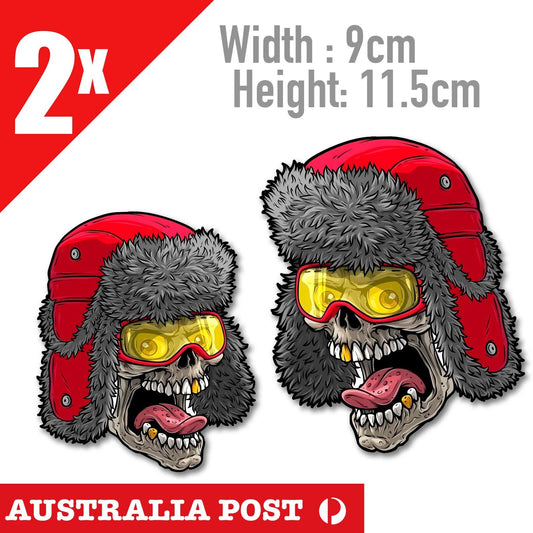 Zombie Skull Motorcycle Rider head, Helmet, Fuel Tank, Skull Logo Stickers