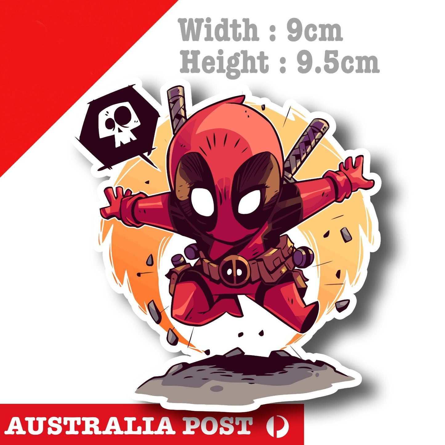 Deadpool Death Attack , Marvel Superhero  Sticker