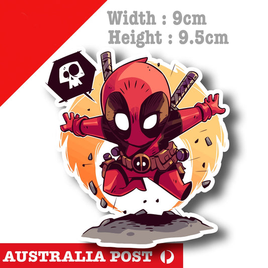 Deadpool Death Attack , Marvel Superhero  Sticker