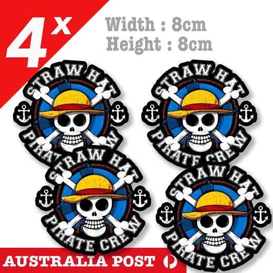 One Piece - Anime - Monkey D. Luffy , Pirate King, Straw Hat Pirate Sticker