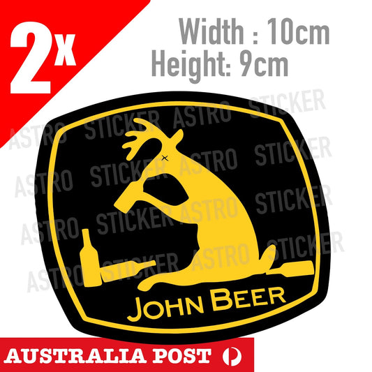 John Deere Logo , John BEERE Funny Logo, toolbox, Fridge, Funny Sticker