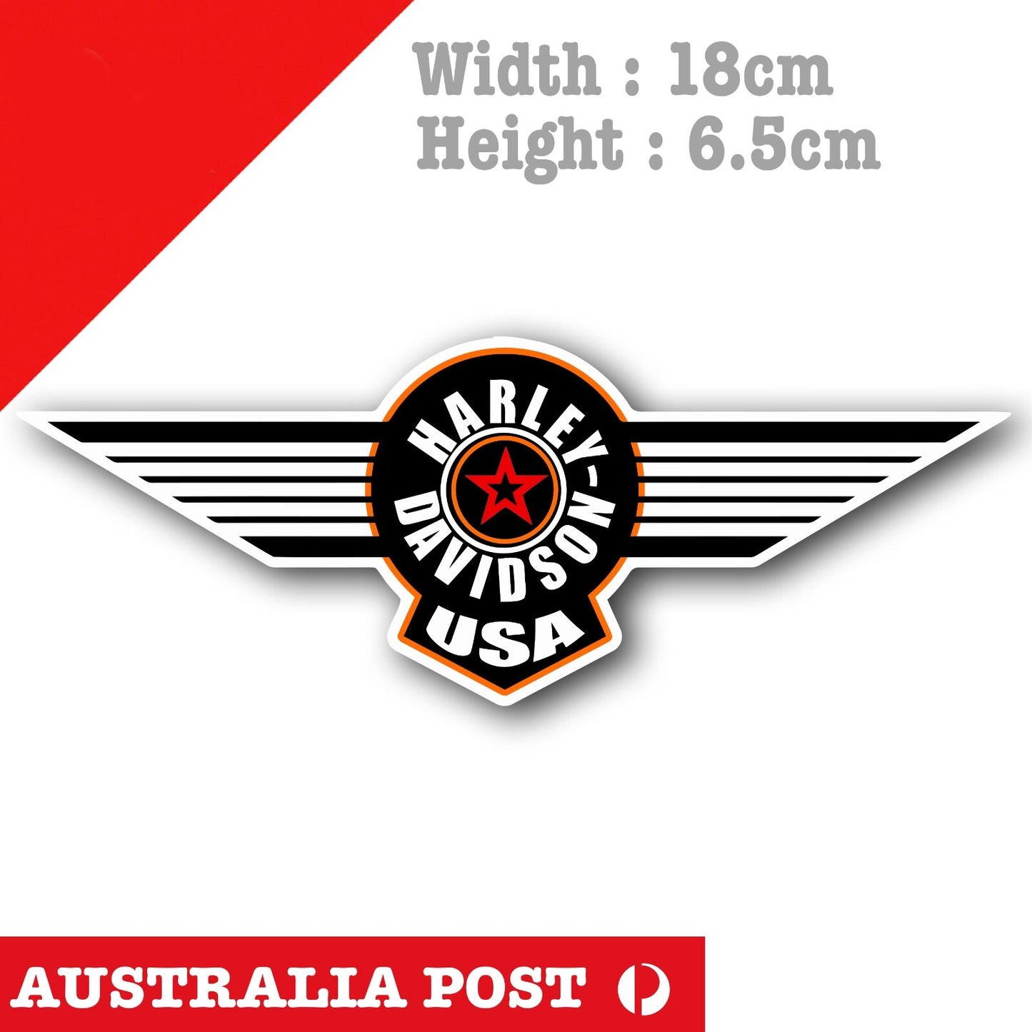 Harley Davidson Motorcycle Round Wing Logo Decal Sticker