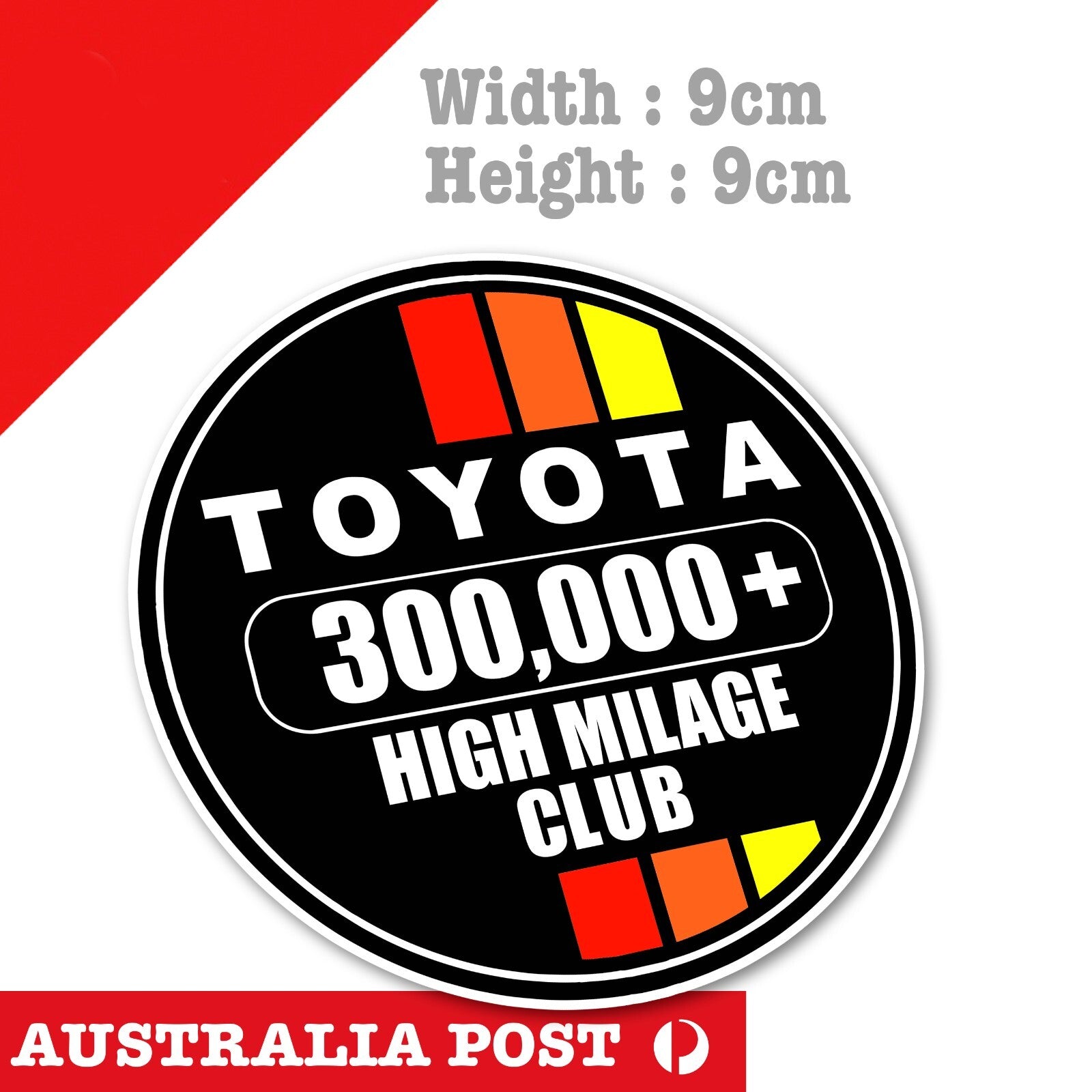 Toyota 300,000 High KILOMETER Club, High Milage , 4WD, 4X4, Off Road Sticker