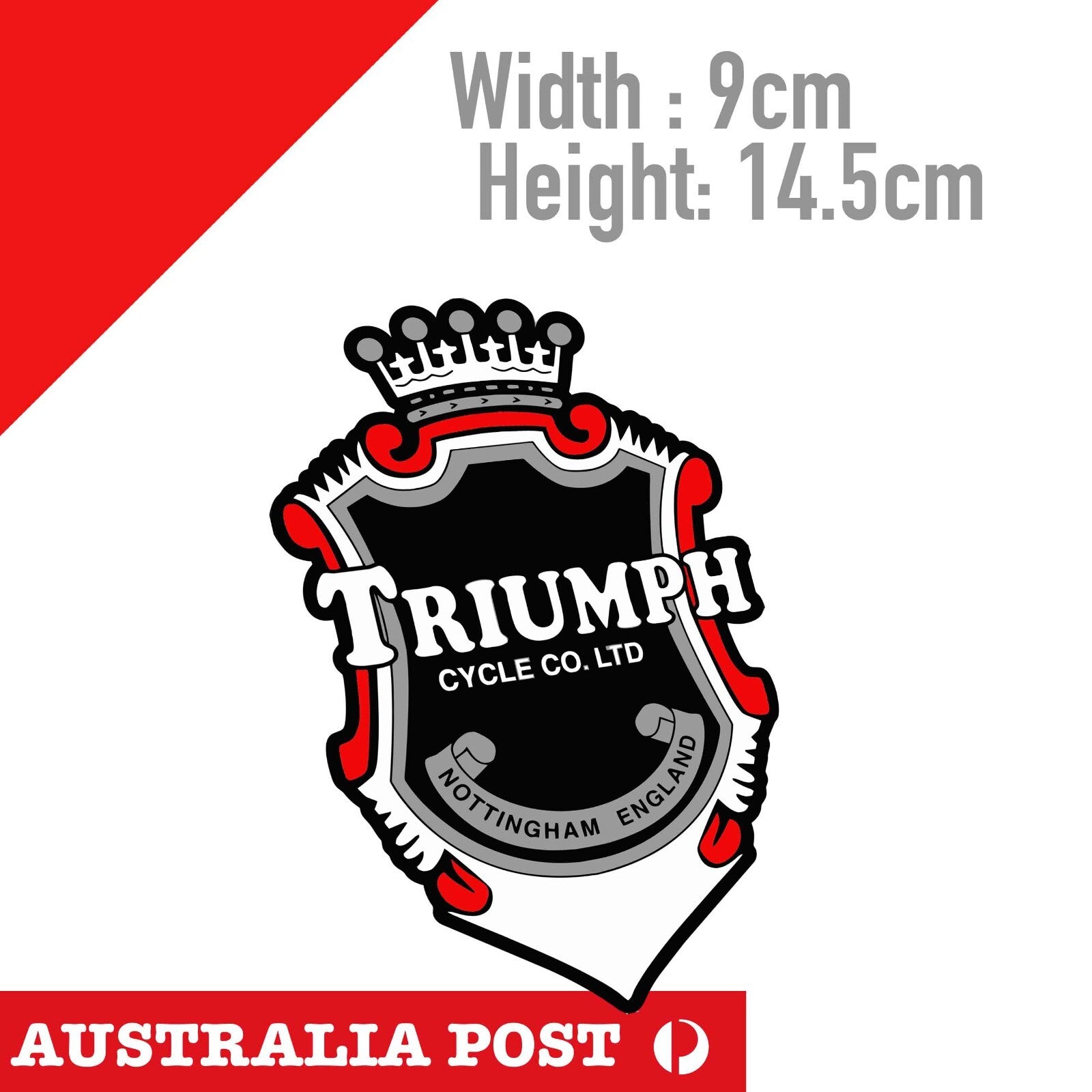 Triumph Crest Motorcycle Logo Stickers