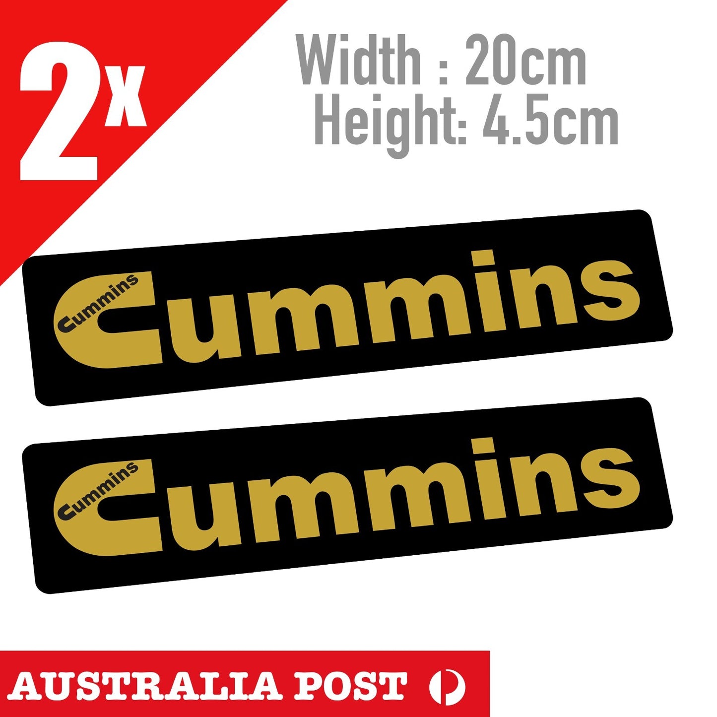 CUMMINS DISEL Engine Oil GOLD Banner Stickers