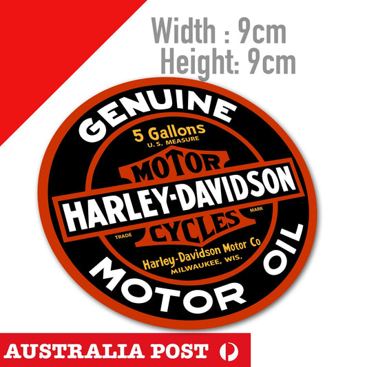 Harley Davidson Motorcycle OIL Round  Sticker