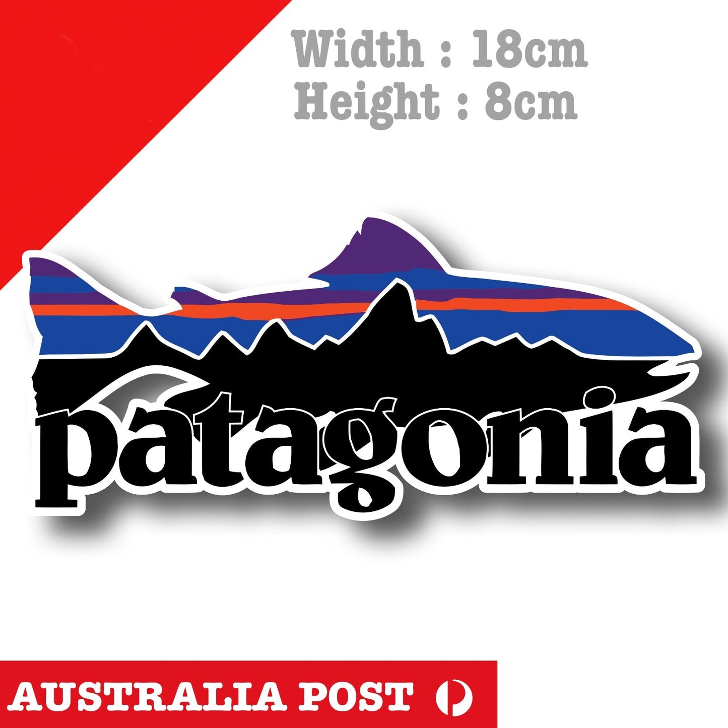 Patagonia Fish logo , PATAGONIA Logo ,Laptop , Car  Vinyl  Sticker