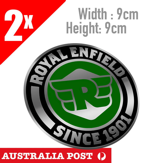 ROYAL ENFIELD Motorcycle Logo Royal Enfield Bicycle, Since 1901 Silver  Stickers