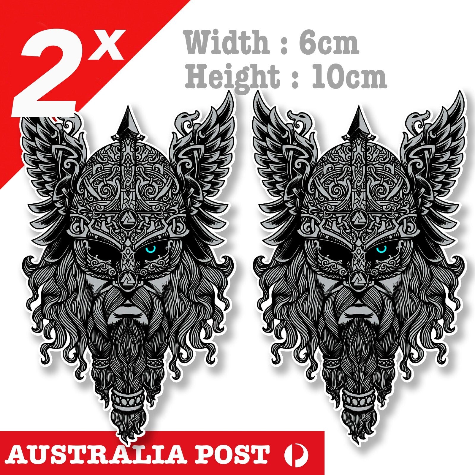 Odin Viking Warrior, mythology badge Sticker