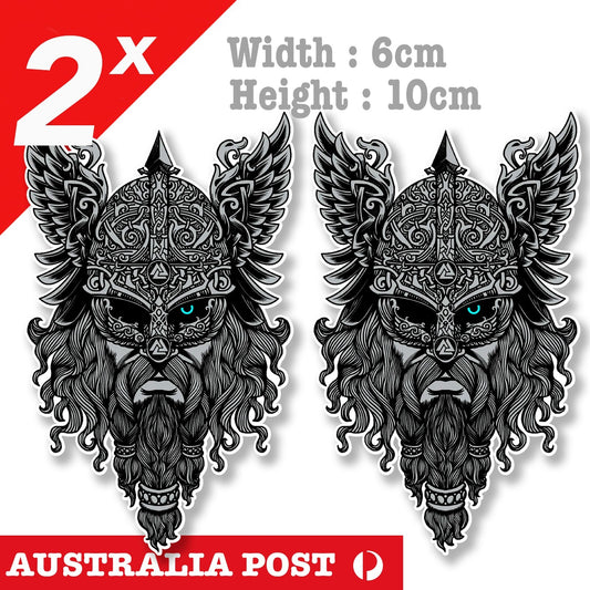 Odin Viking Warrior, mythology badge Sticker