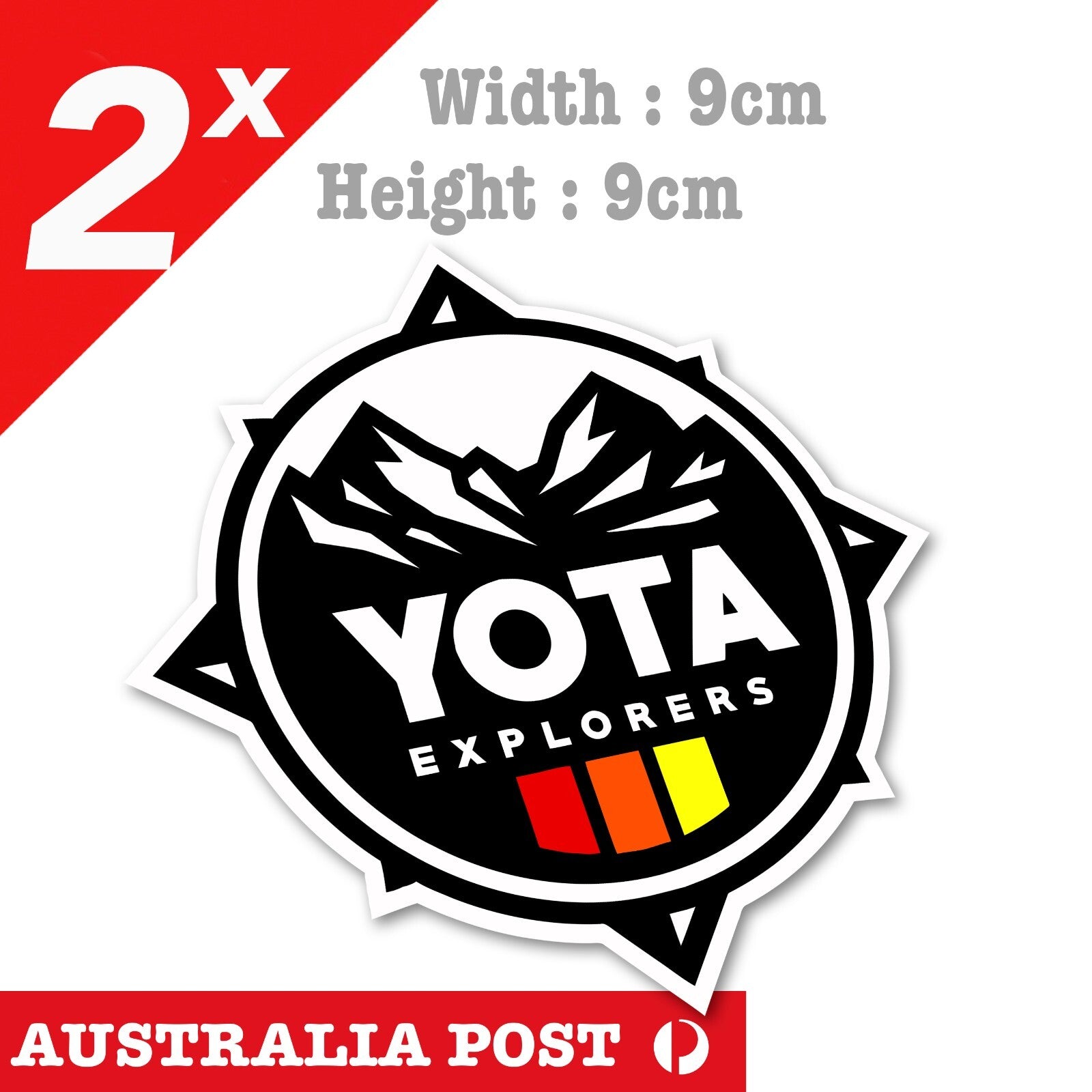 Toyota  YOTA Compass Off Road Logo, Hilux, 4x4, 4WD Stickers