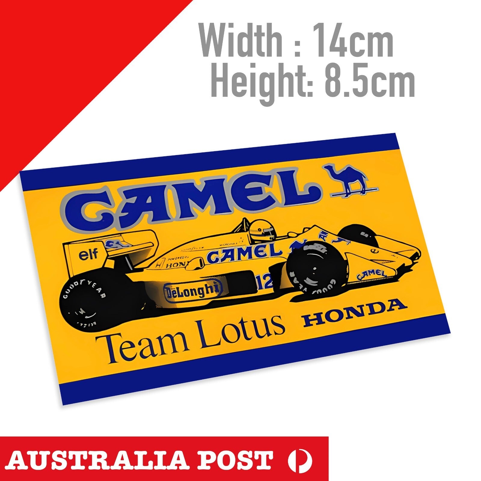 Camel Team LOTUS Racing Car Vintage, HONDA F1  ,Cars Fomula 1 Sticker