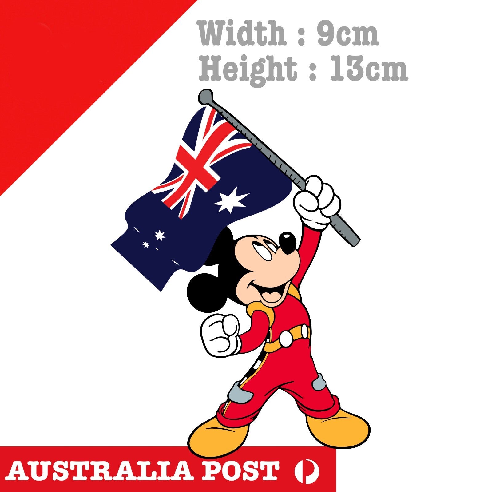 Australian Flag Mickey Mouse Funny Cartoon Decal Sticker