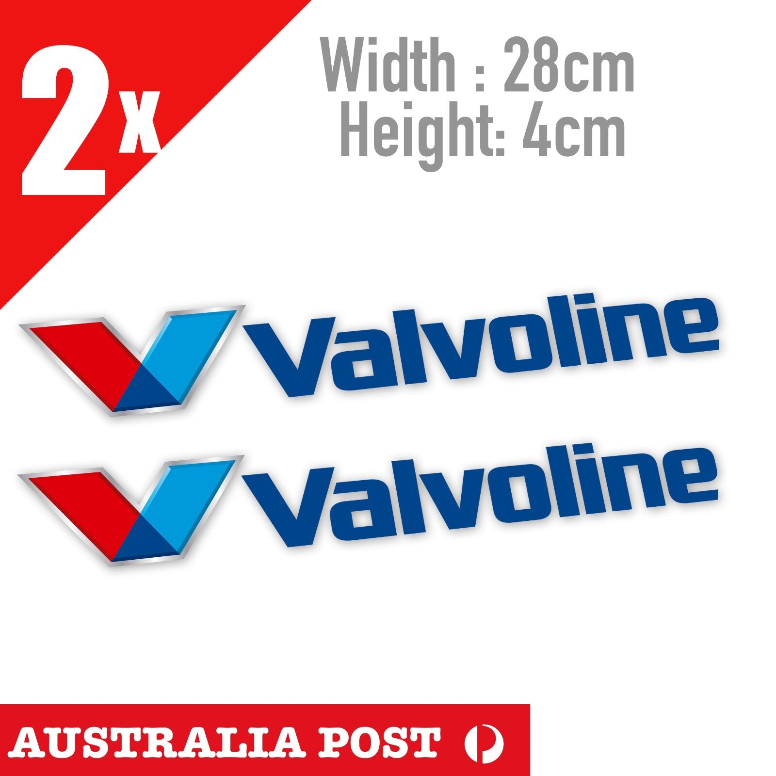 VALVOLINE  Motor Oil, Quality Lubricants Chrome Logo  Stickers
