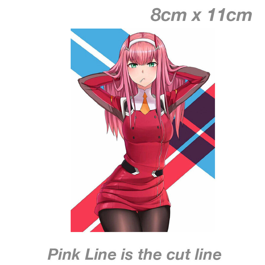 Zero Two Darling in the FranXX Anime #6 Laptop , Car  Vinyl  Sticker 