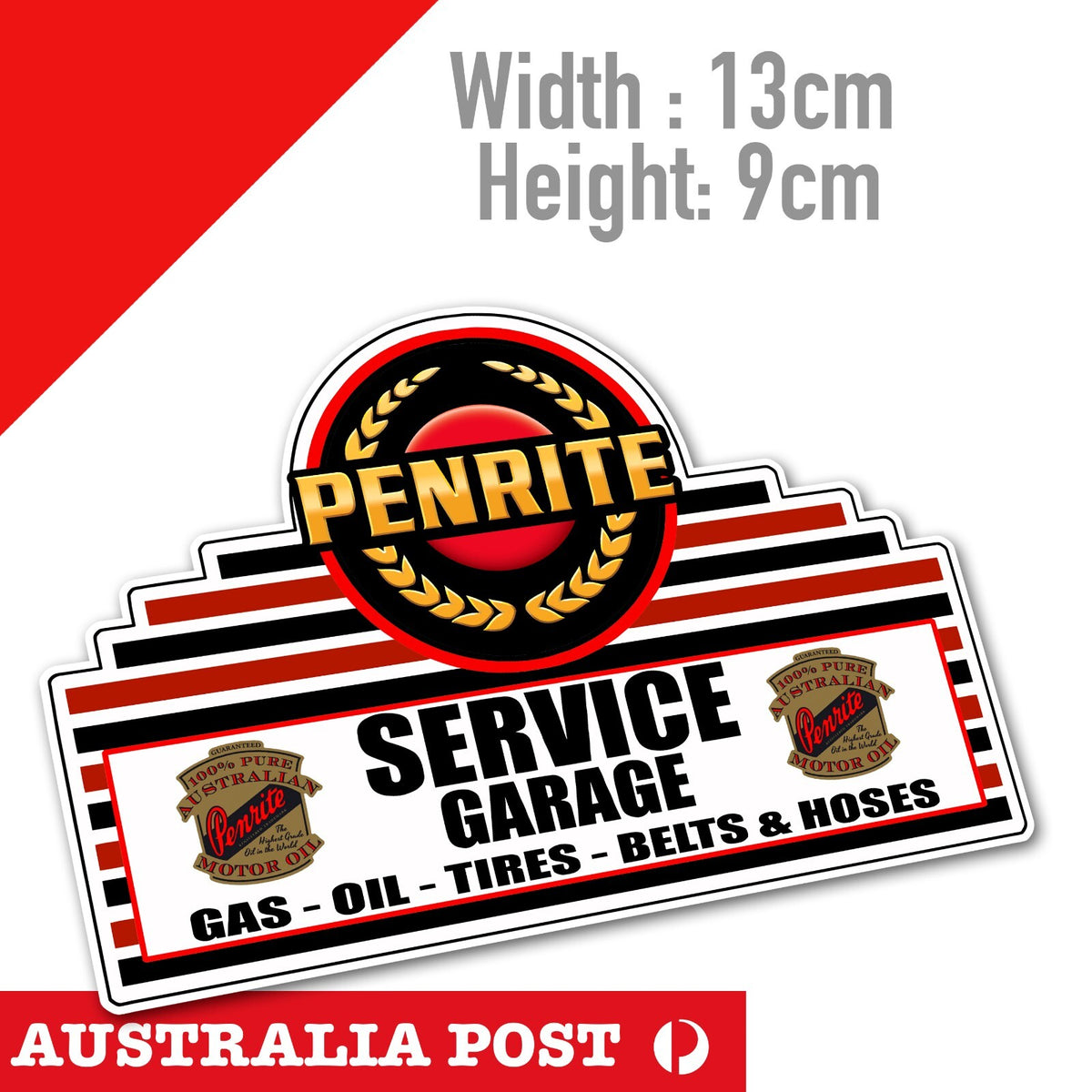 PENRITE Logo Gasoline Service Garage Fridge,Bar Laptop , Car Sticker