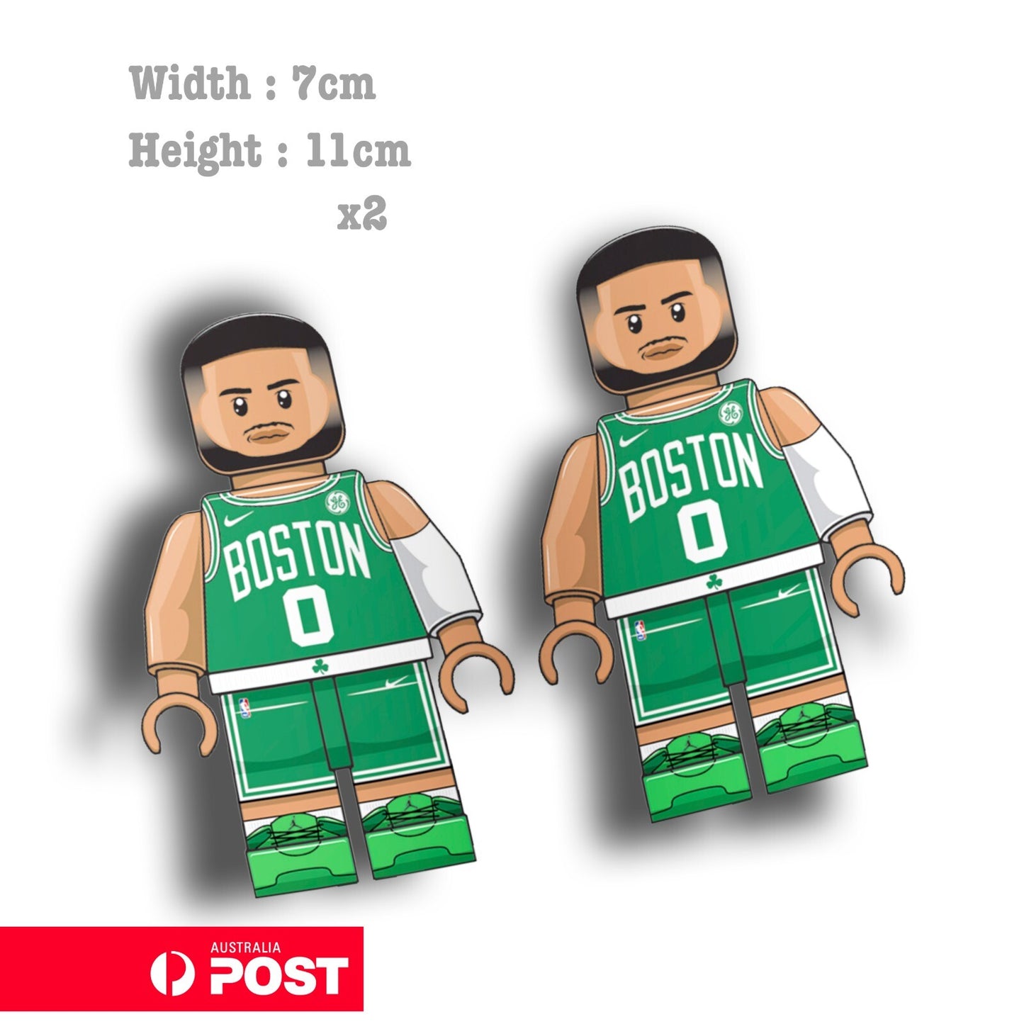 NBA Lego BOSTON - Jason TATUM Lego Figure Nike Basketball Sticker 