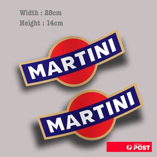 MARTINI RACING VINTAGE MOTORACING JDM Large  Sticker 