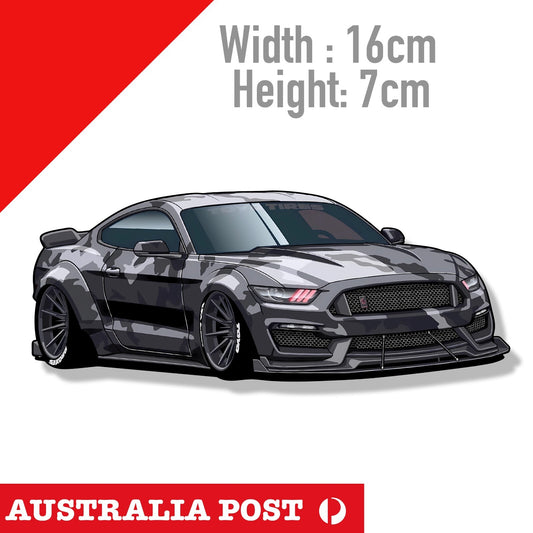 FORD MUSTANG V8 SHELBY Camouflage  Car, Muscle Car V8  Sticker