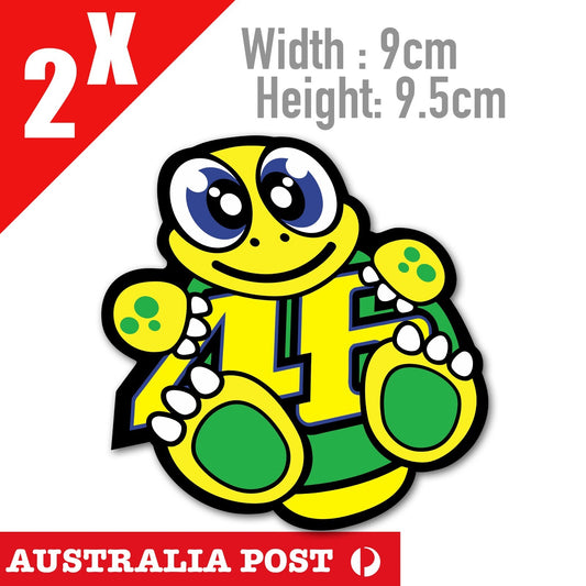 Turtle Rossi Valentino 46 Helmet JDM Laptop , Car Vinyl Stickers