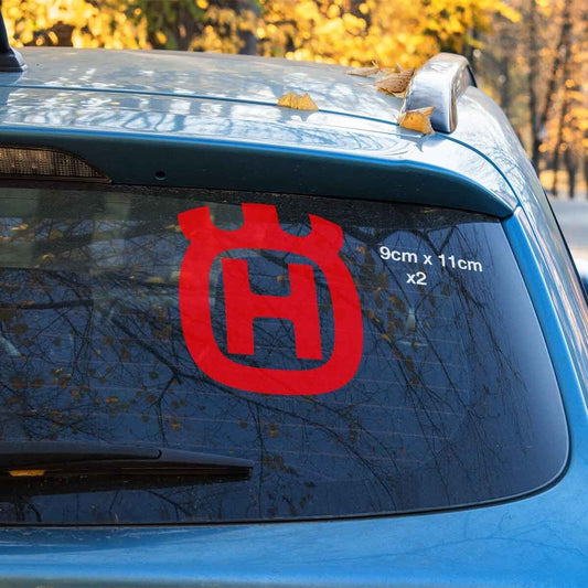 HUSQVARNA Red Logo, Motocross Lawn Mower Chainsaw Logo Motorbike Sticker