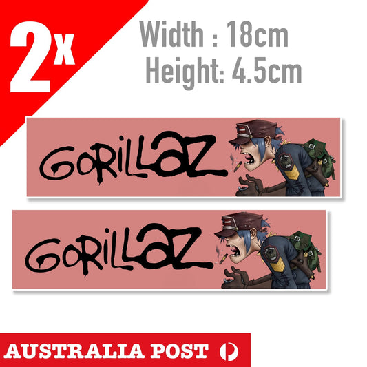 Gorillaz 2-D Band Dirty Harry, Amrican Flag Laptop , Car Slap Sticker