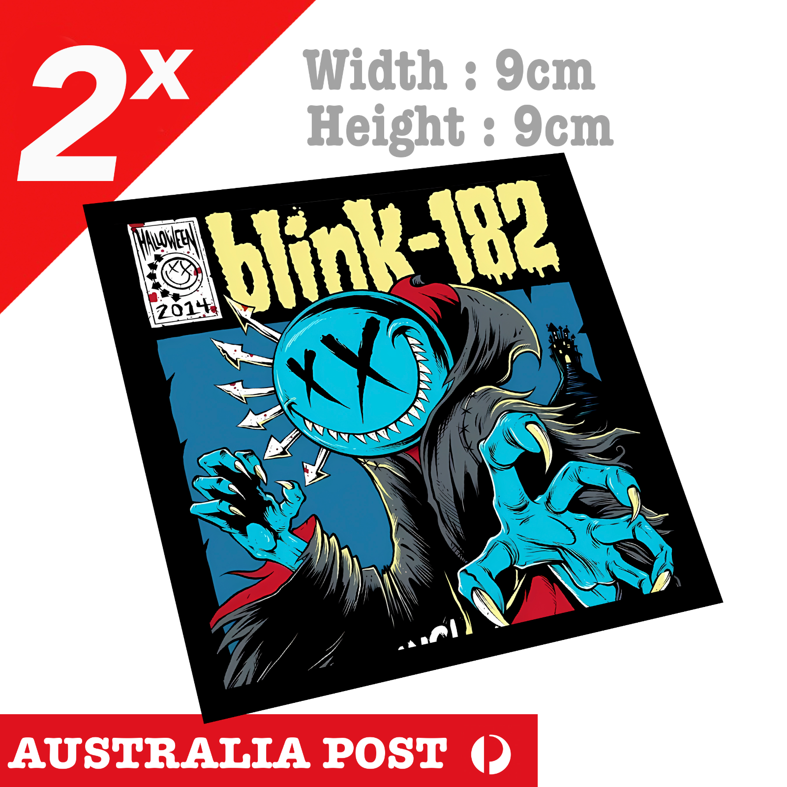 Blink-182 Rock Band Grim Reaper Logo Stickers
