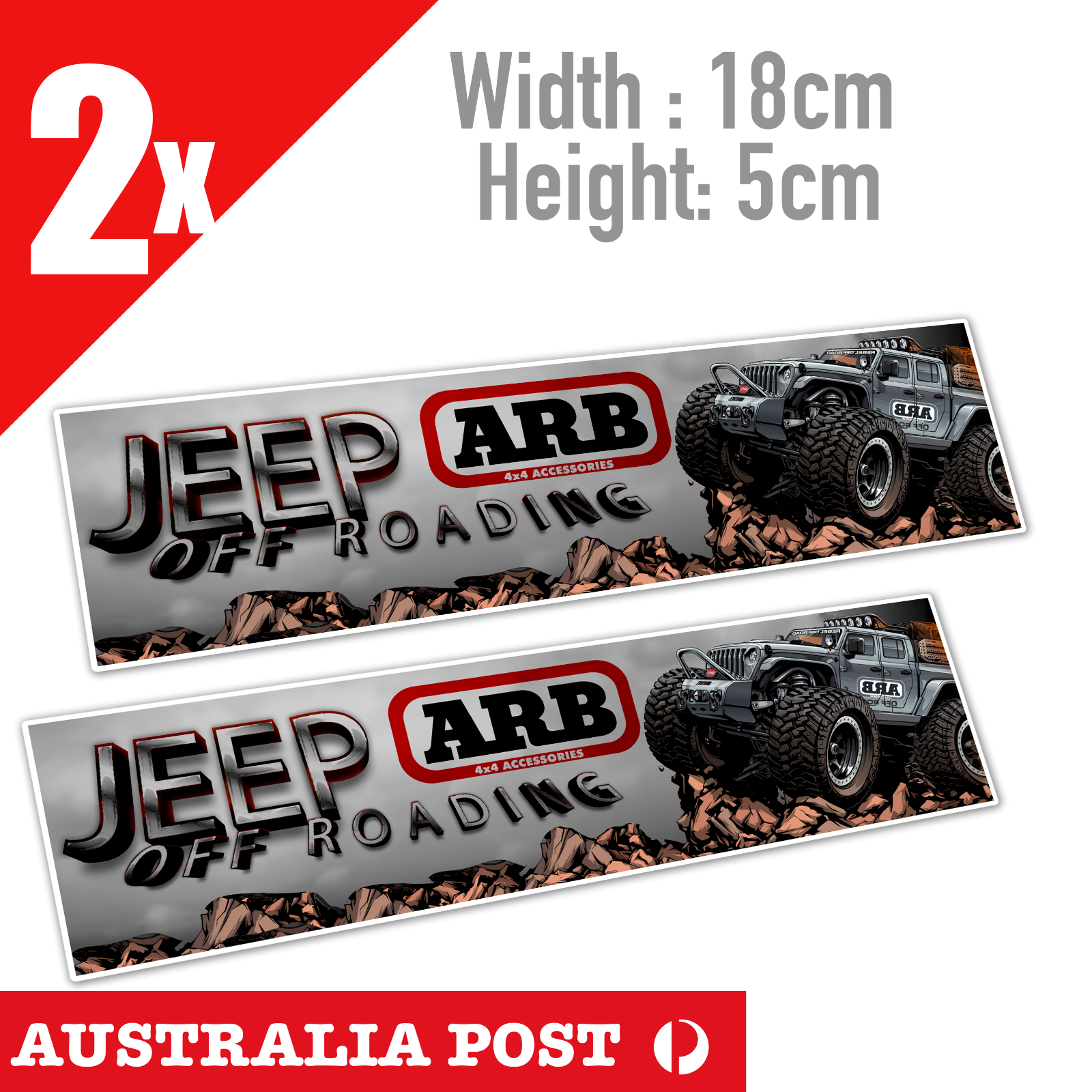 ARB 4x4 JEEP WRANGLER Off Road Racing Banner , Hilux 4X4, Off Road JDM Stickers