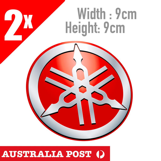 Yamaha Logo Red Motorcycle  Logo Vinyl  Sticker