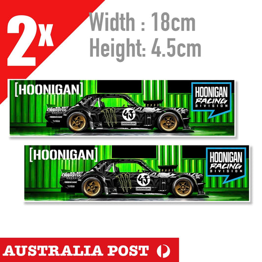 FORD Mustang GT HOONIGAN  Ken Block 43  Racing Division banner Sticker