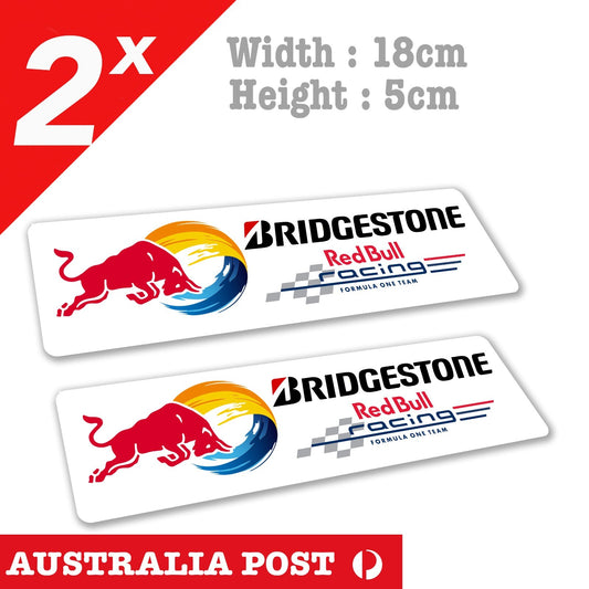 Red Bull Bridgestone Racing Formula One Logo  Laptop , Car  Vinyl  Sticker 