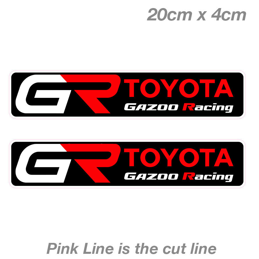 Toyota Gazoo Racing GR Black Slap x2 JDM Laptop , Car  Vinyl  Sticker 