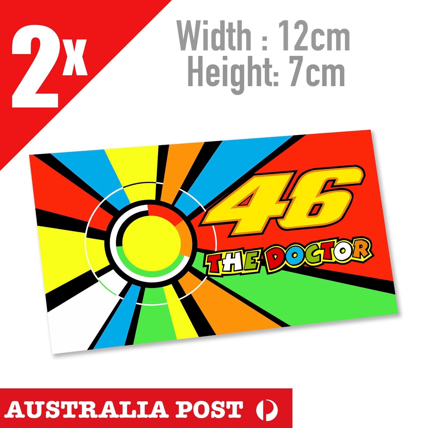 The Doctor 46 - Valentino Rossi's VR46 Motorcycle FLAG  Stickers