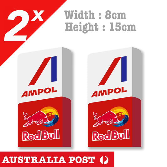RED BULL AMPOL Racing Team Logo Bar Fridge, Petrol Station Stickers