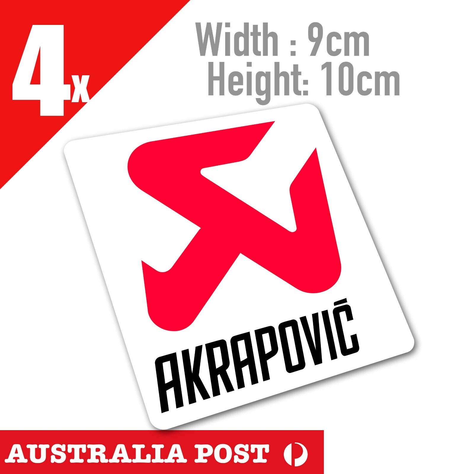 AKRAPOVIC Exhaust System Logo x4 Stickers