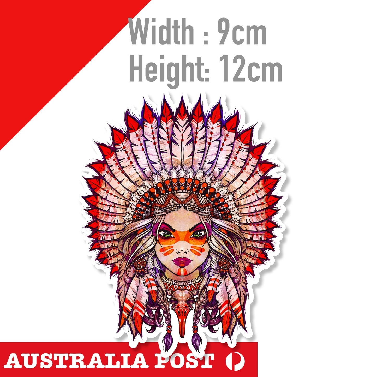 Viking Female Vinyl  Sticker 