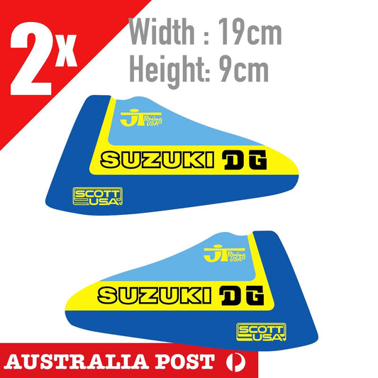 SUZUKI RM 125 250 400 DG JT SCOTT USA TANK DECAL  Sticker